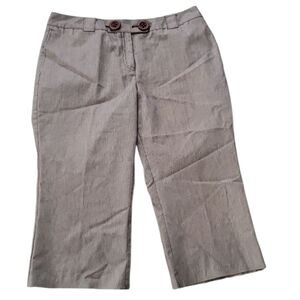 Bushwacker Brown Stripes Brown Capris Pants. Size 14.